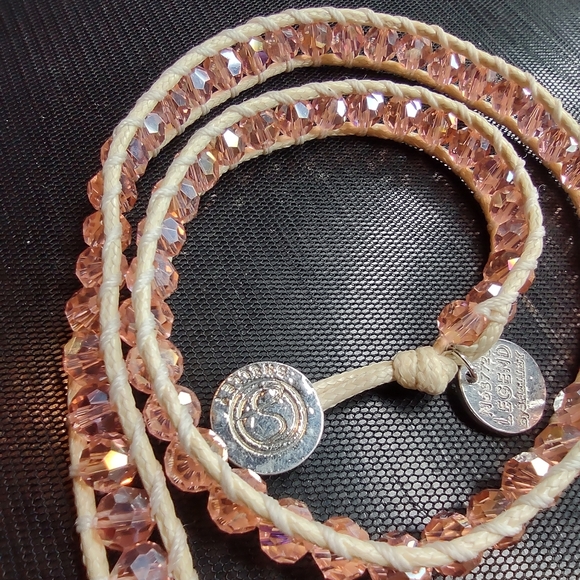 Legend By Shelley Necklace Wrap Limited Edition Multi-Tone Pink Crystals 25" - Picture 11 of 15